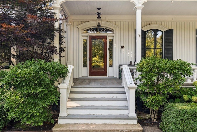 view of doorway to property