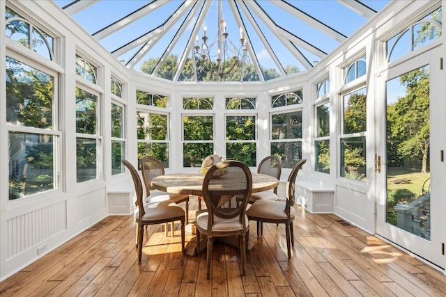 view of sunroom