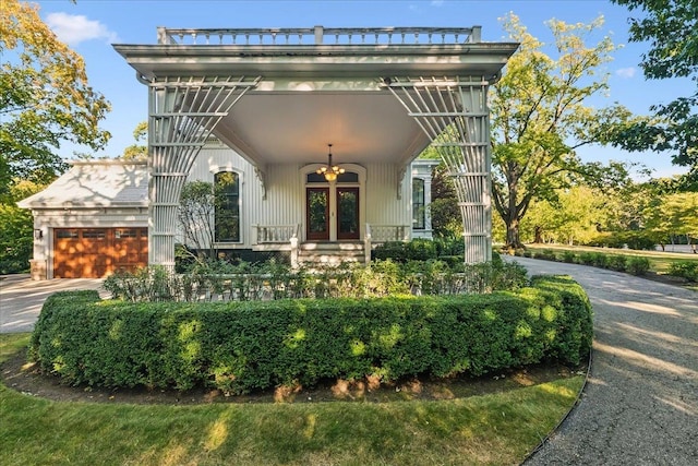 view of front of home with a porch