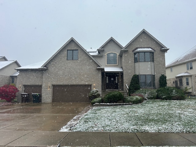 view of front of house featuring a garage