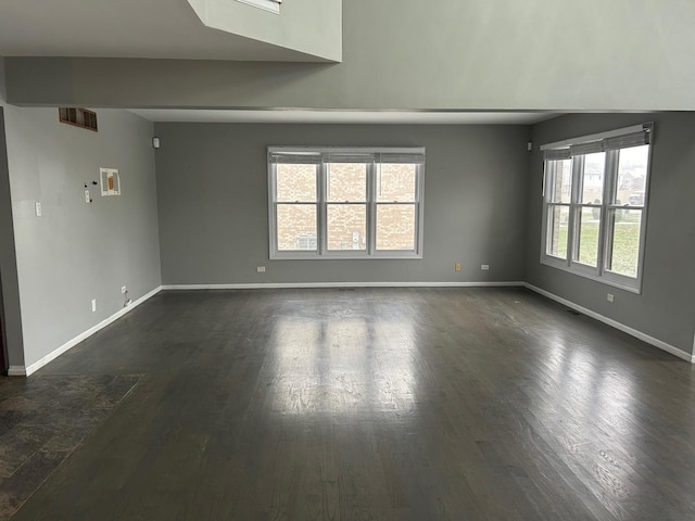 18502 River Rd, Hazel Crest, IL 60429 - unfurnished room featuring dark wood-style floors and baseboards