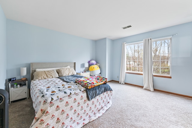 view of carpeted bedroom