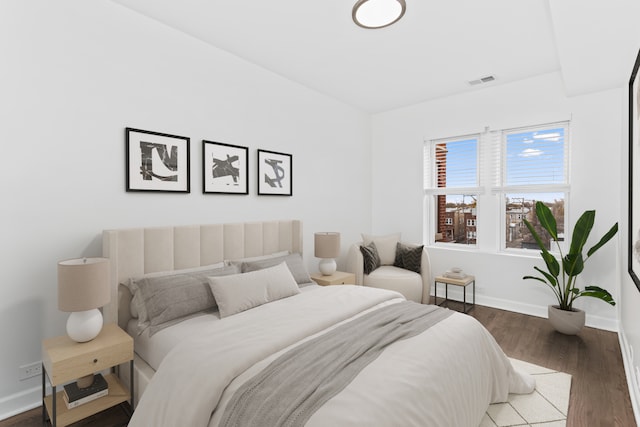 bedroom featuring light hardwood / wood-style floors