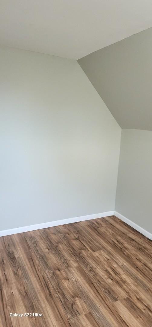 8350 S Muskegon Ave, Chicago, IL 60617 - additional living space with vaulted ceiling, baseboards, and wood finished floors