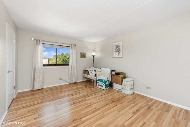 interior space with hardwood / wood-style flooring