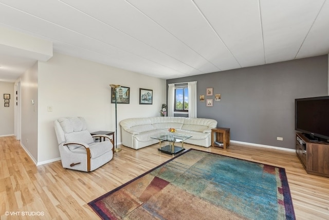 living room featuring hardwood / wood-style flooring