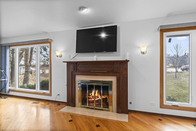 interior details featuring hardwood / wood-style floors