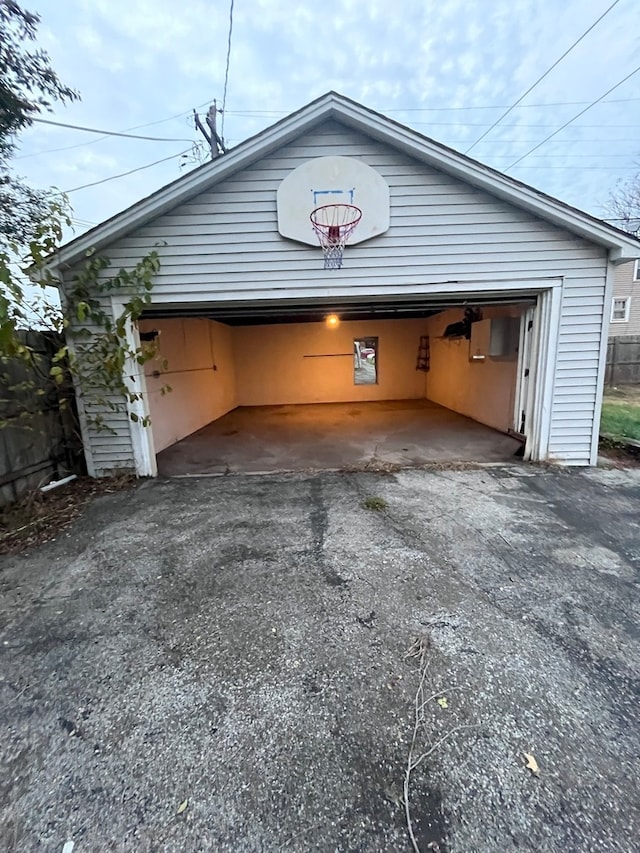 view of entry to storm shelter