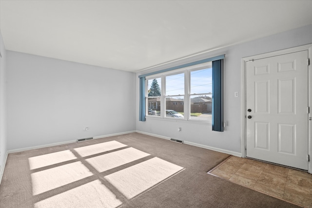 entryway with carpet