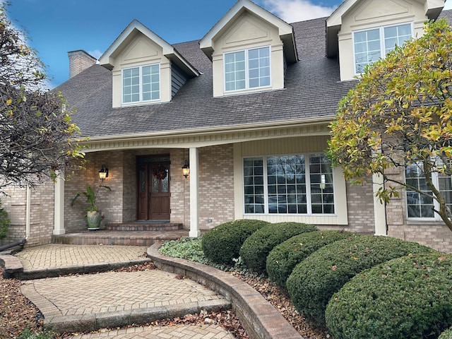 view of front of home featuring covered porch