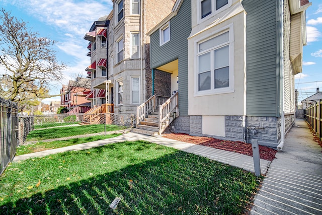 exterior space featuring a yard