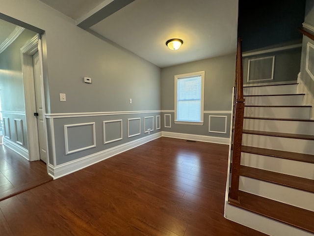 interior space featuring dark hardwood / wood-style floors