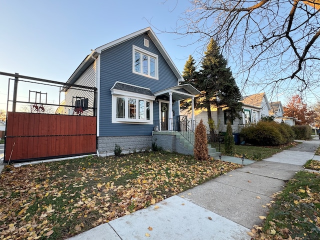 view of front of house with a porch