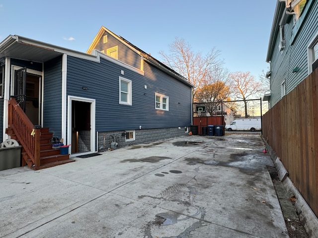 view of home's exterior featuring a patio area