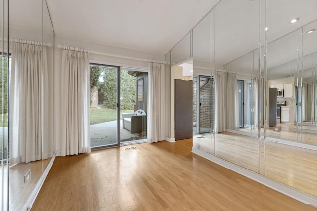 interior space featuring light wood-type flooring