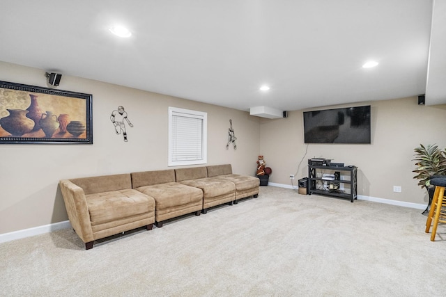 view of carpeted living room