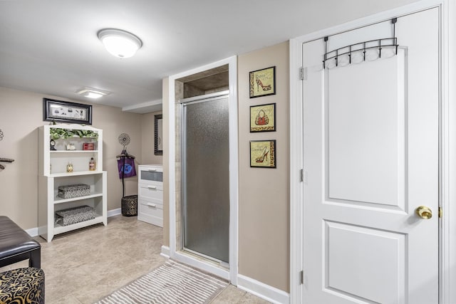 bathroom with walk in shower