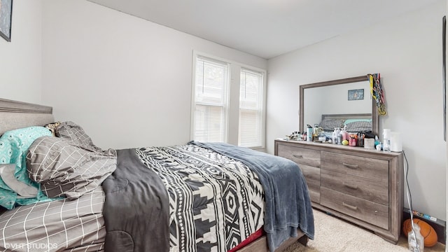 bedroom featuring carpet