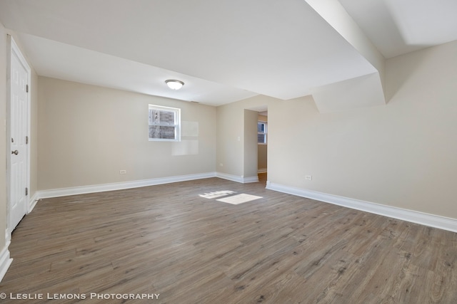 empty room with wood-type flooring