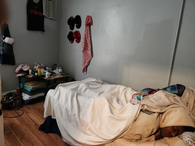 bedroom featuring wood-type flooring