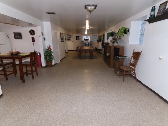 dining area featuring billiards