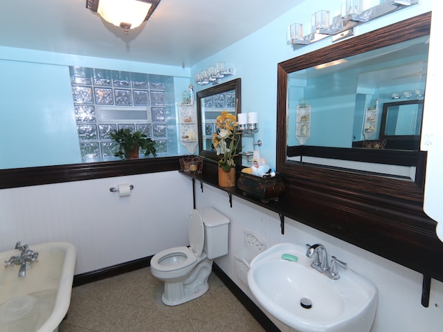 bathroom with toilet and sink