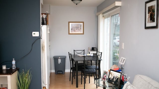 dining room featuring light wood-type flooring