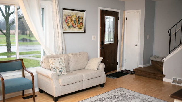 interior space featuring light hardwood / wood-style floors