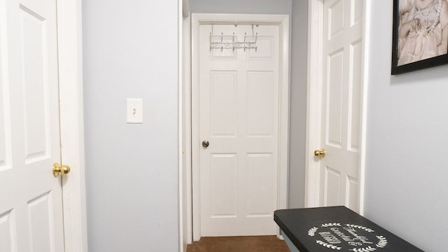 corridor featuring carpet floors