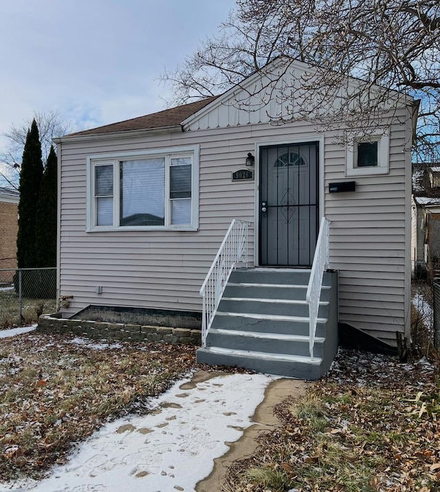 view of bungalow-style home