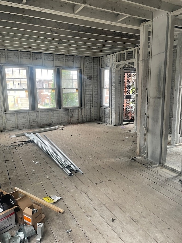 miscellaneous room with hardwood / wood-style floors