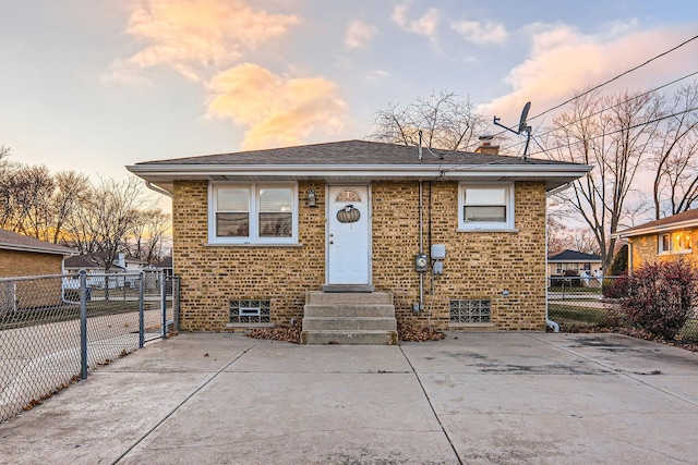 view of bungalow-style house