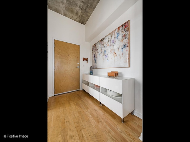 interior space featuring light hardwood / wood-style floors