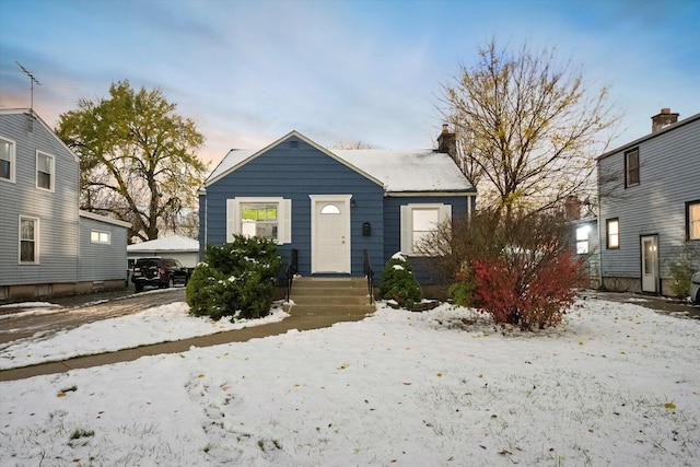 view of bungalow-style home