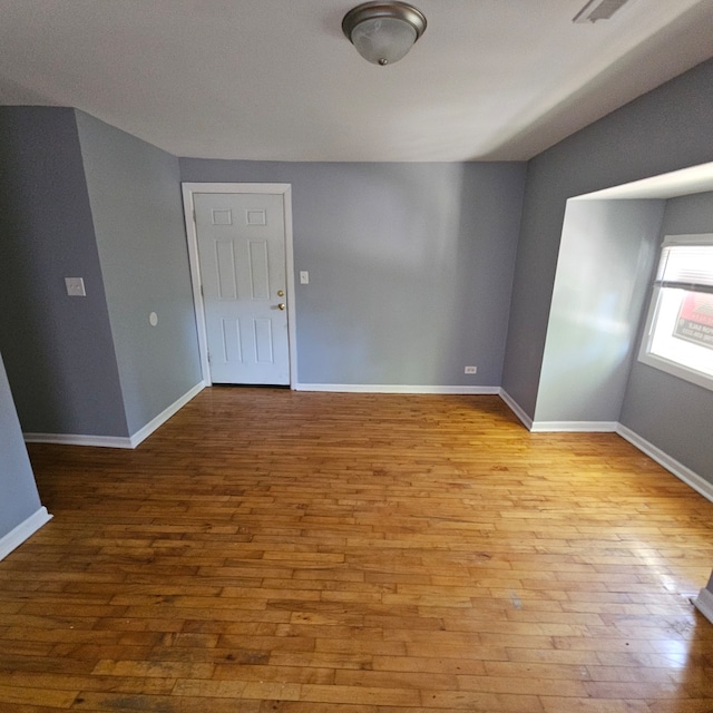 empty room featuring light hardwood / wood-style floors