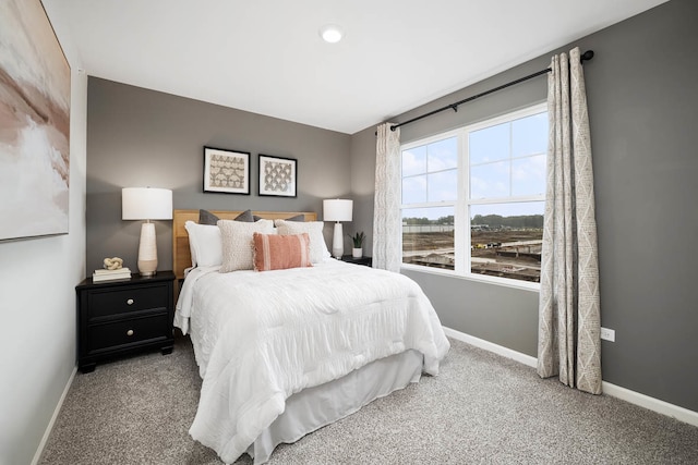 view of carpeted bedroom