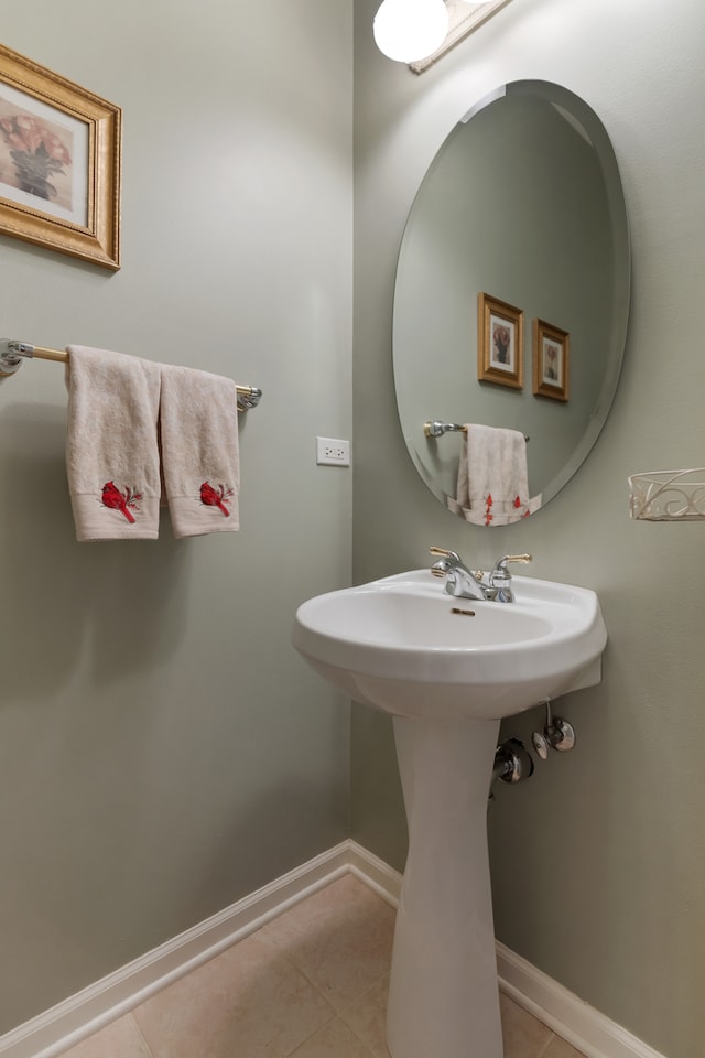 bathroom featuring tile patterned flooring