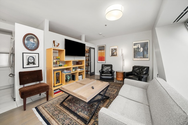 living room featuring wood-type flooring