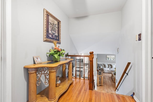 hallway featuring hardwood / wood-style floors