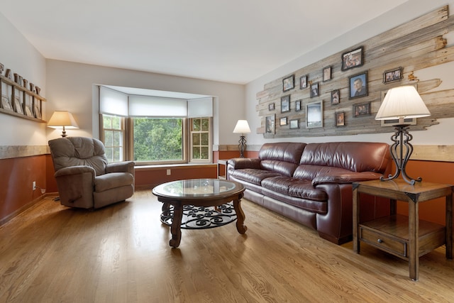 living room featuring hardwood / wood-style flooring