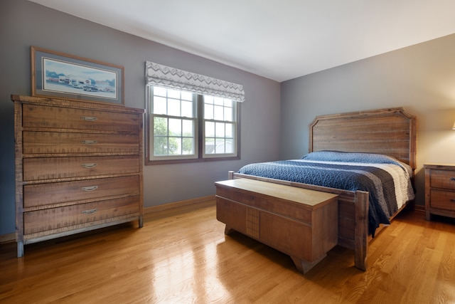 bedroom featuring light hardwood / wood-style floors