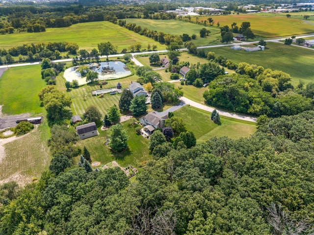 bird's eye view featuring a rural view