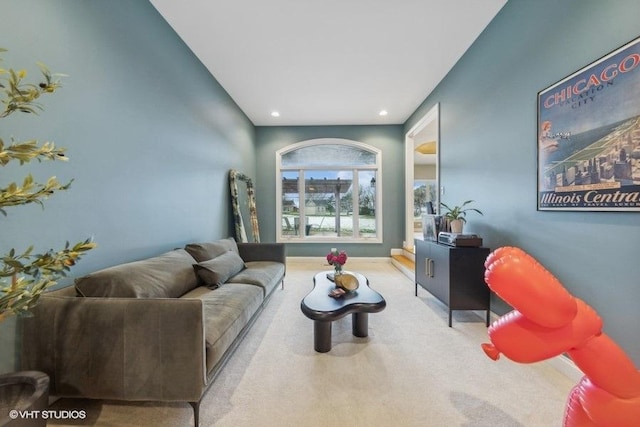 view of carpeted living room