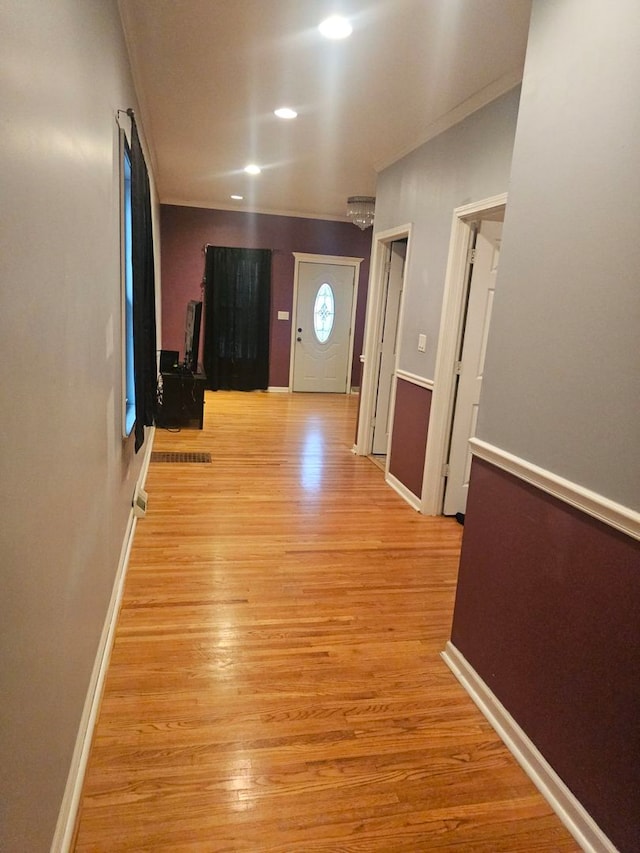 entryway with light wood-type flooring