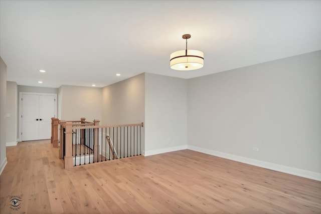 empty room featuring light hardwood / wood-style flooring