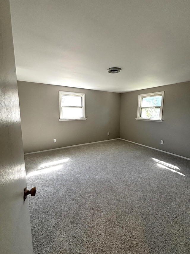 unfurnished room featuring carpet and a healthy amount of sunlight