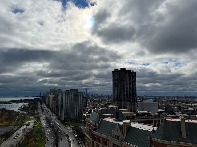 view of city featuring a water view