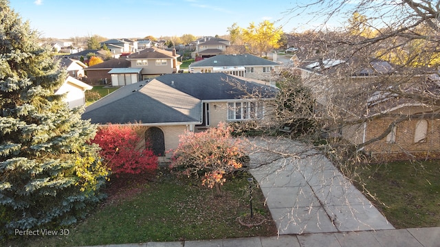 birds eye view of property