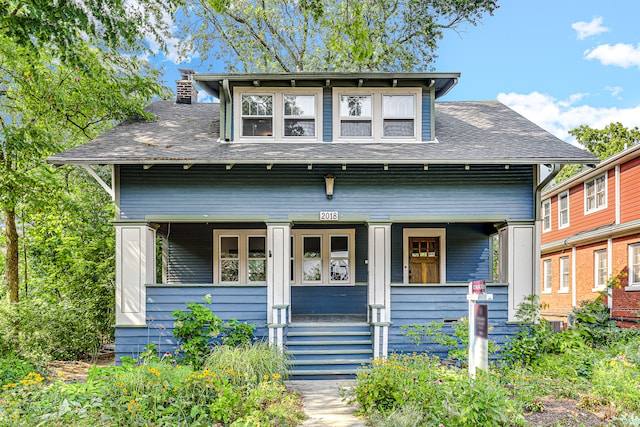 view of front of house with covered porch