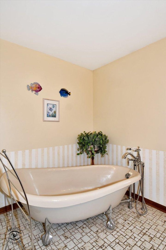 bathroom with a bathing tub